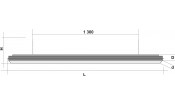 Лампа Evolution 4 секции ясень (ширина 600) (№2,фурнитура медь антик)