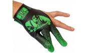Перчатка для бильярда на левую руку черно-зеленая, коллекция Renzo Longoni Player из серии Renzline
