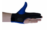Перчатка бильярдная «Ball Teck MFO» (черно-синяя, вставка замша), защита от скольжения